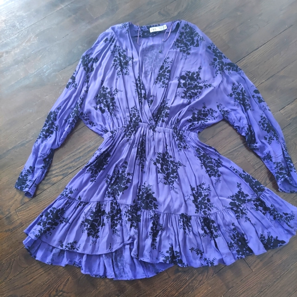 Zara purple/black dress, size Small